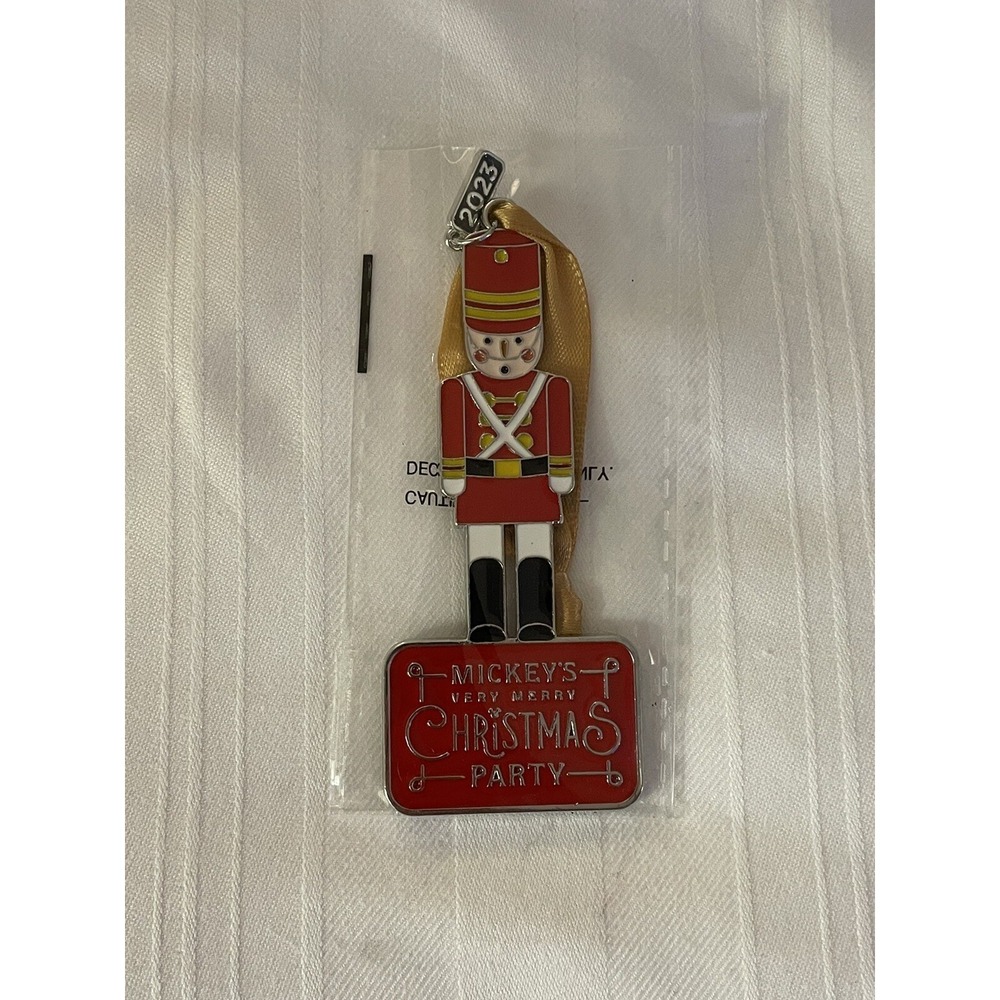 NEW Walt Disney 2023 Mickey's Very Merry Christmas Party Toy Soldier Ornament